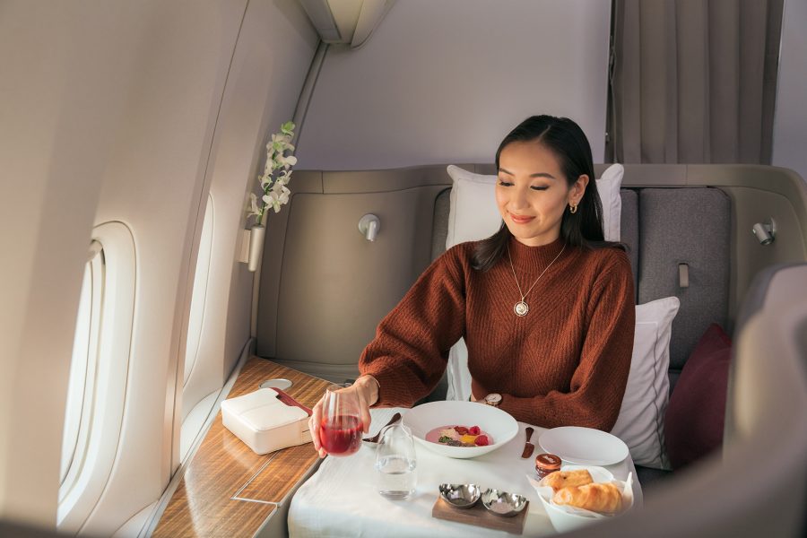 Customer flying first class